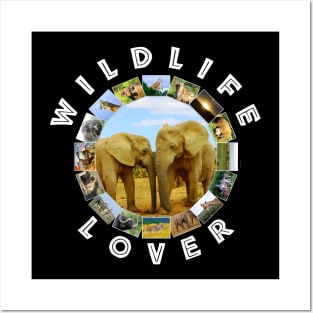 Wildlife Lover Blue Sky Elephants Posters and Art